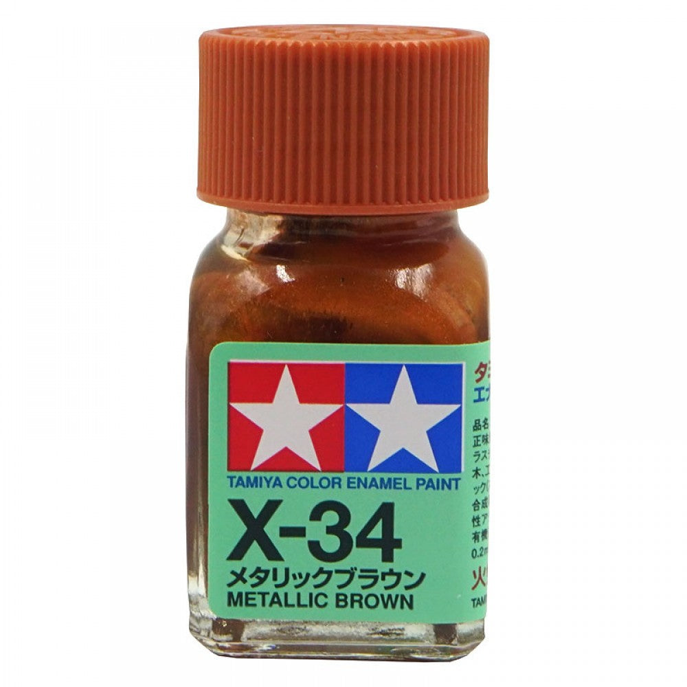 Tamiya 80034 Enamel Paint X-34 Gloss Metallic Brown (10ml)