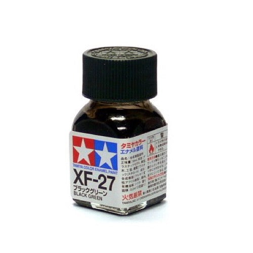 Tamiya 80327 Enamel Paint XF-27 Flat Black Green (10ml)