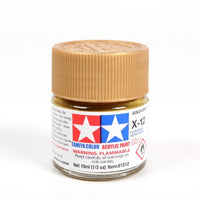 Tamiya 81512 Acrylic Paint X-12 Gloss Gold Leaf 10ml