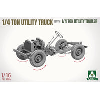 Takom 1/16 1/4 Ton Utility Truck With 1/4 Ton Utility Trailer