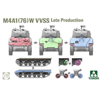 Takom 1/35 Sherman 2 in 1 Box M4A1(76W) VVSS Late Production + M51 