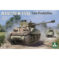 Takom 1/35 Sherman 2 in 1 Box M4A1(76W) VVSS Late Production + M51 