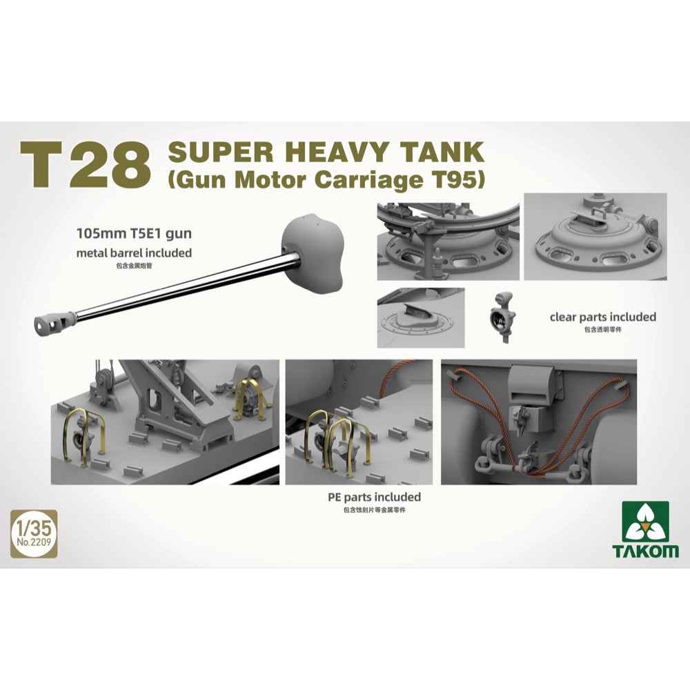 Takom 1/35 T28 Super Heavy Tank Gun Motor Carriage T95