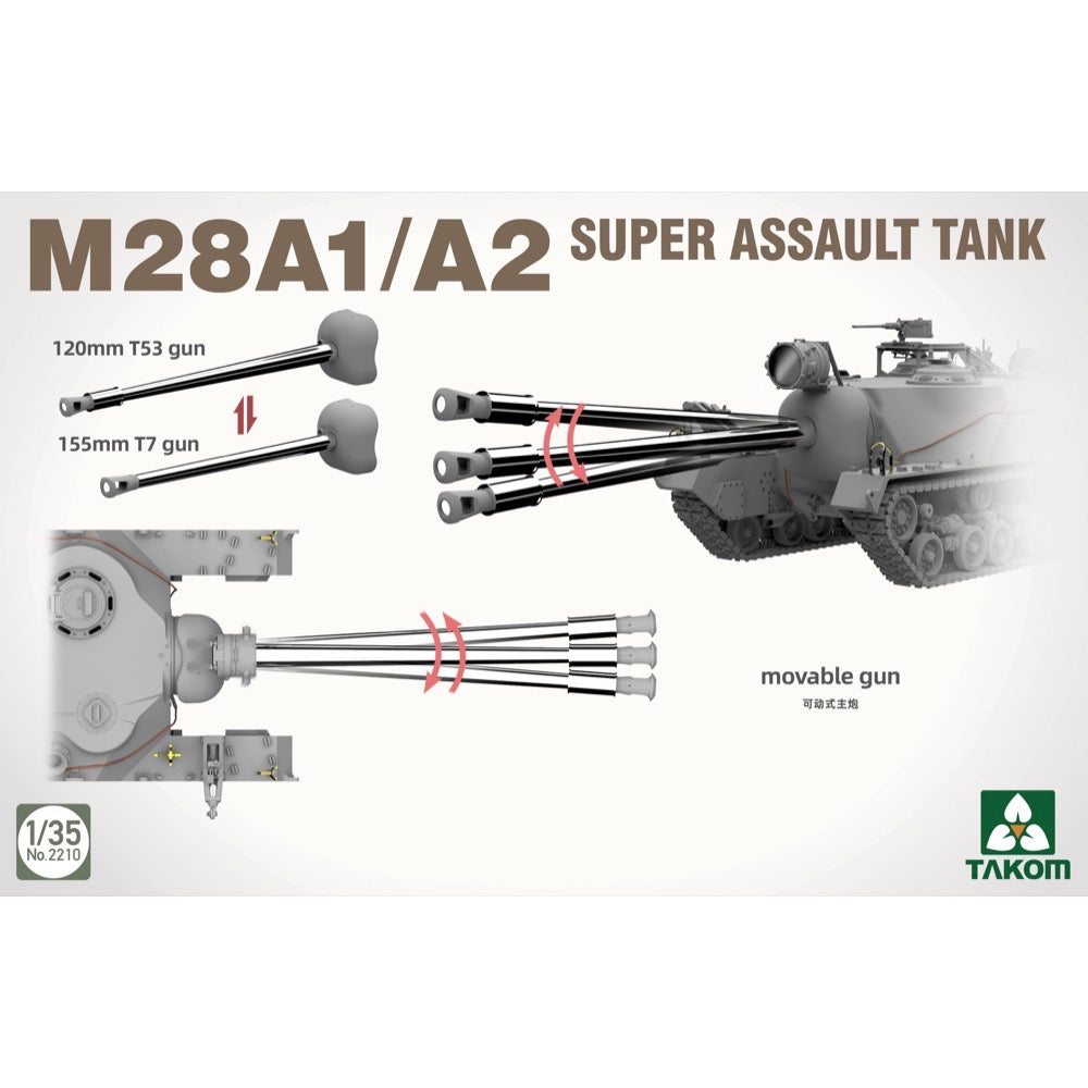 Takom 1/35 M28A1/A2 Super Assault Tank