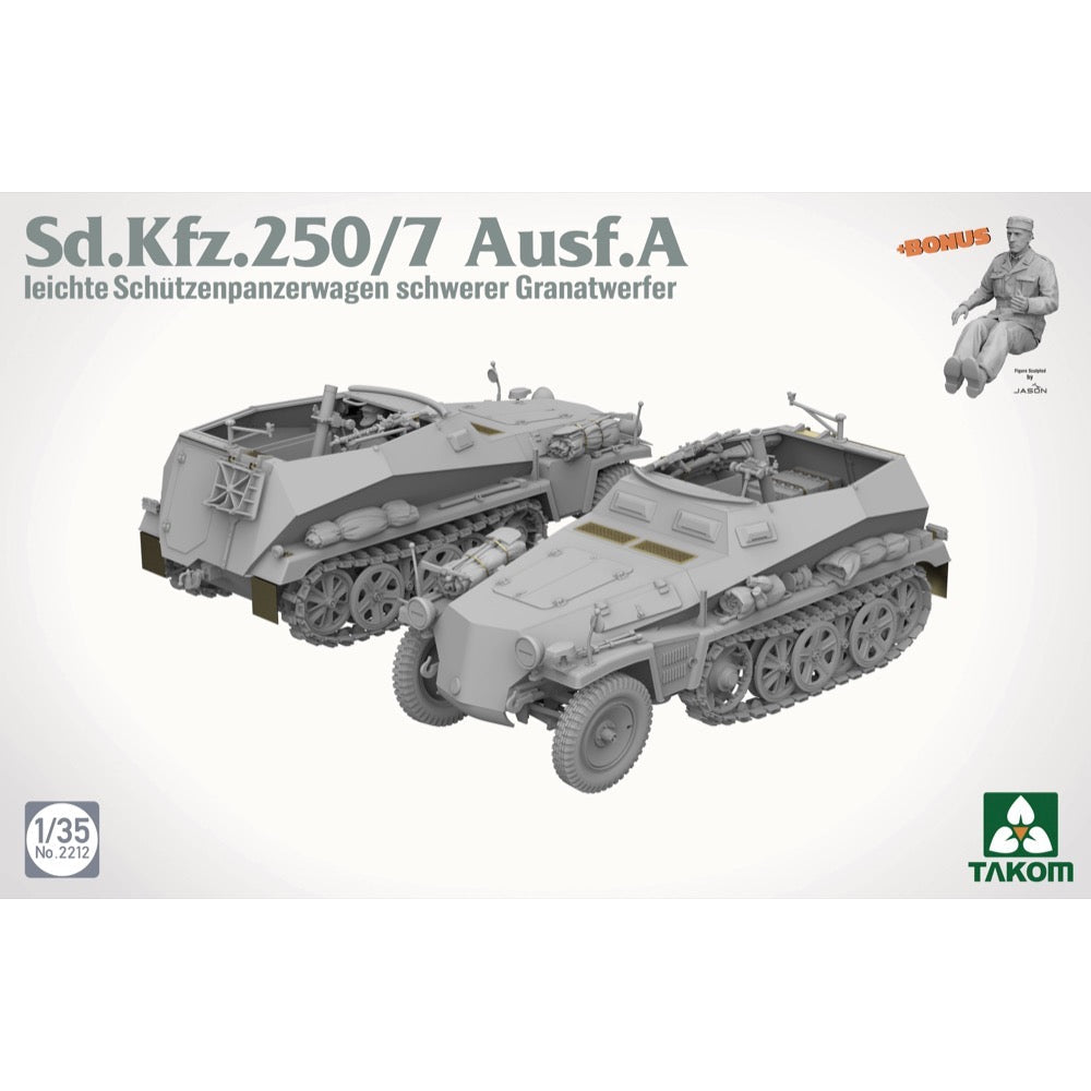 Takom 1/35 Sd.Kfz.250/7 Ausf.A Leichter Sch√ºtzenpanzerwagen Schwerer Granatwerfer Model Kit