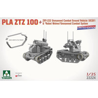 Takom 1/35 PLA ZTZ 100 + ZRY-222 Unmanned Combat Ground Vehicle Robot Wolves Unmanned Combat System