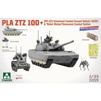 Takom 1/35 PLA ZTZ 100 + ZRY-222 Unmanned Combat Ground Vehicle Robot Wolves Unmanned Combat System