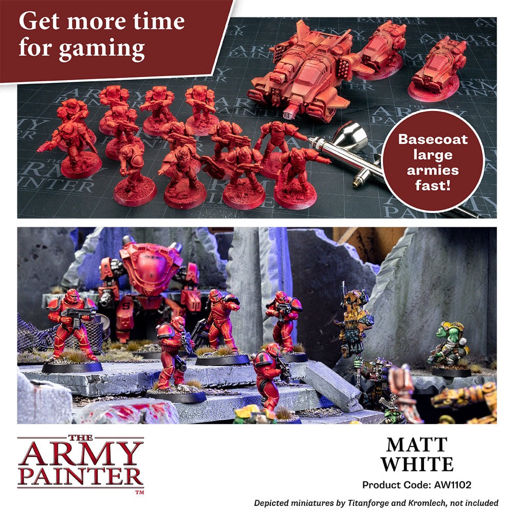 The Army Painter AW1102 Warpaints Air Matt White 18ml Acrylic Paint