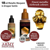 The Army Painter AW1132 Warpaints Air Greedy Gold 18ml Acrylic Paint