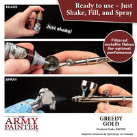 The Army Painter AW1132 Warpaints Air Greedy Gold 18ml Acrylic Paint