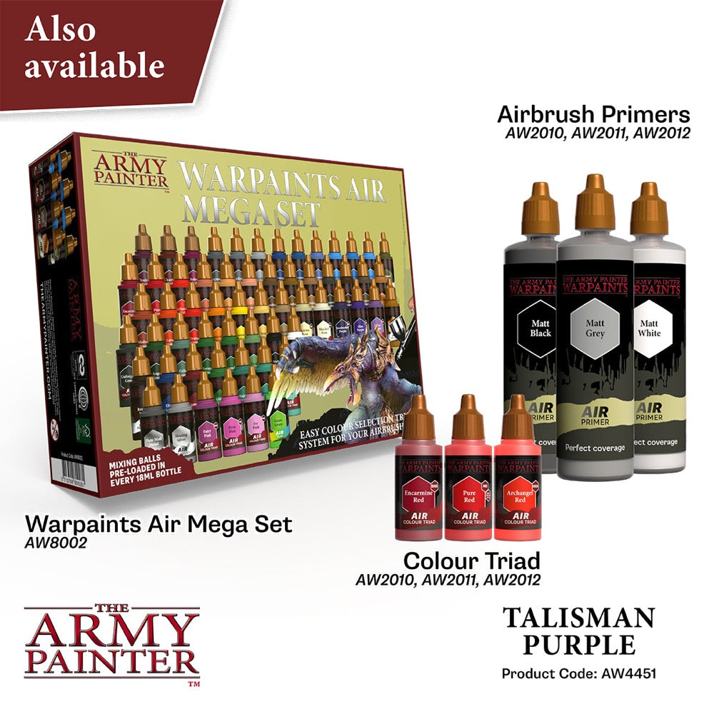 The Army Painter AW4451 Warpaints Air Talisman Purple 18ml Acrylic Paint