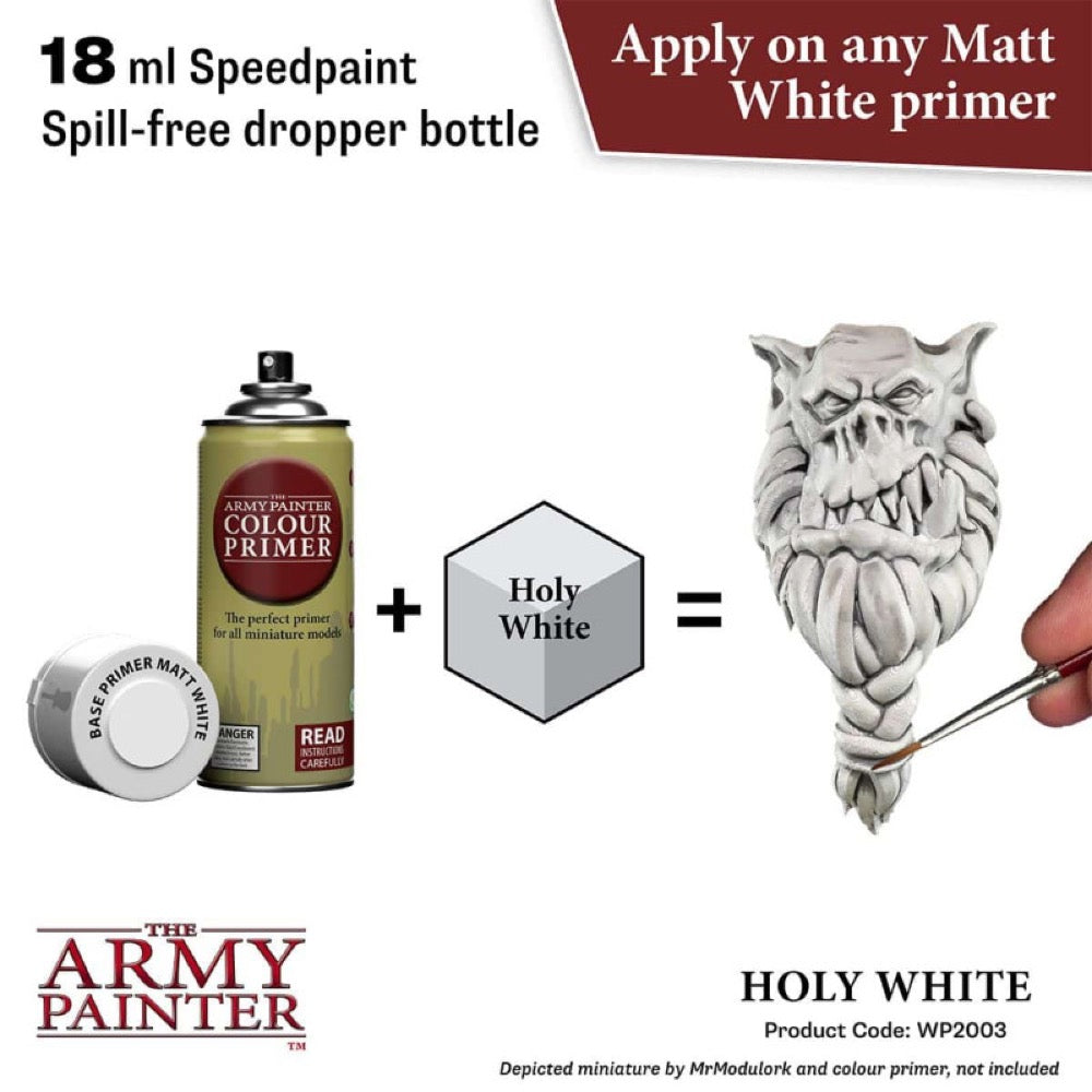 The Army Painter WP2003 Speedpaint Holy White 18ml Acrylic Paint