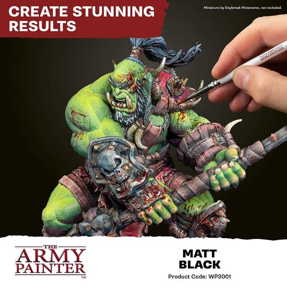 The Army Painter WP3001 Warpaints Fanatic Matt Black 18ml Acrylic Paint