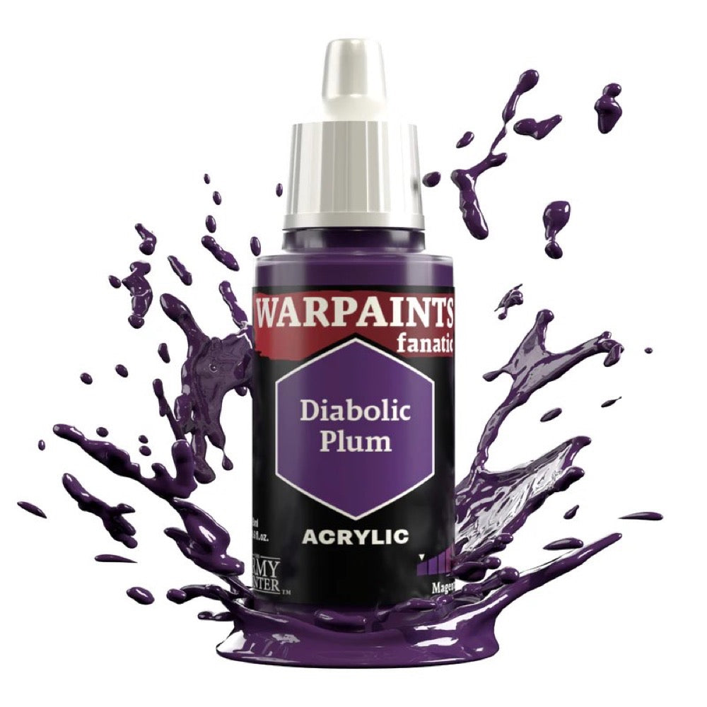 The Army Painter WP3133 Warpaints Fanatic Diabolic Plum 18ml Acrylic Paint