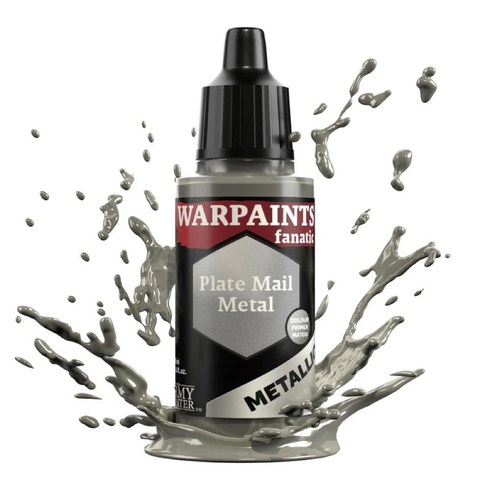 The Army Painter WP3192 Warpaints Fanatic Metallic Plate Mail Metal 18ml Acrylic Paint
