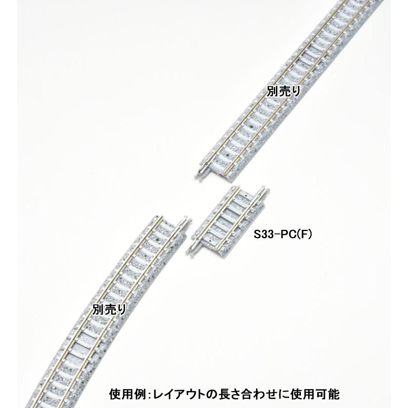 Tomix 01098 N 1098 Fraction PC Track S 18.5/S33 PC Set of Ea. 4