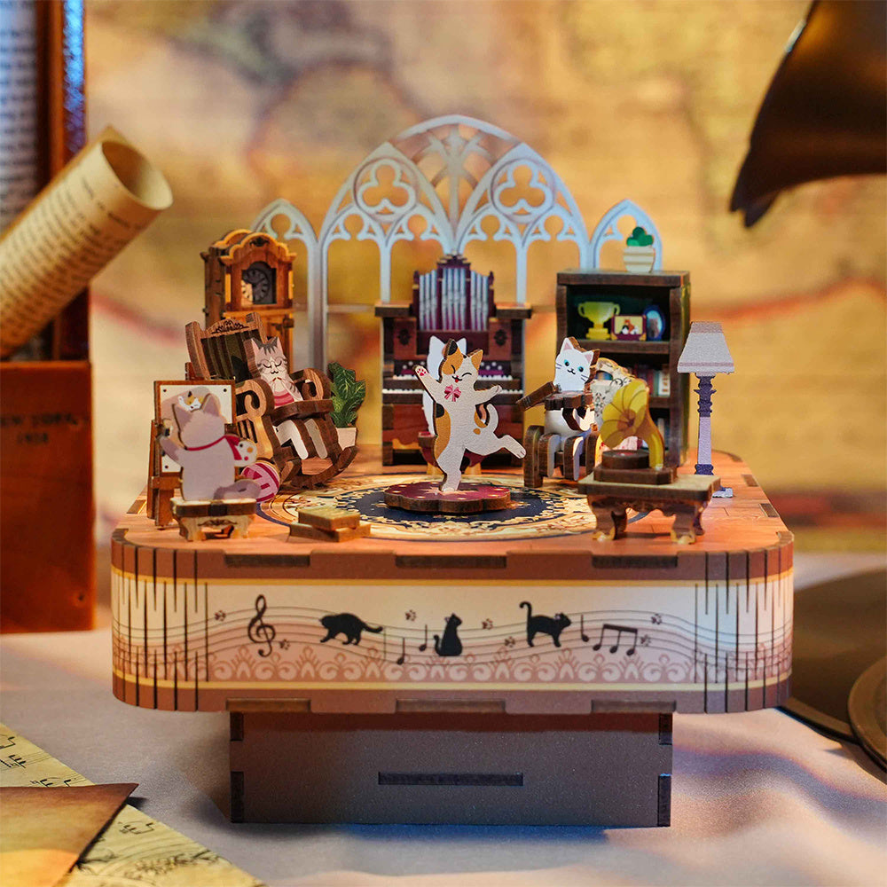 Tonecheer Cat's Family Music Box