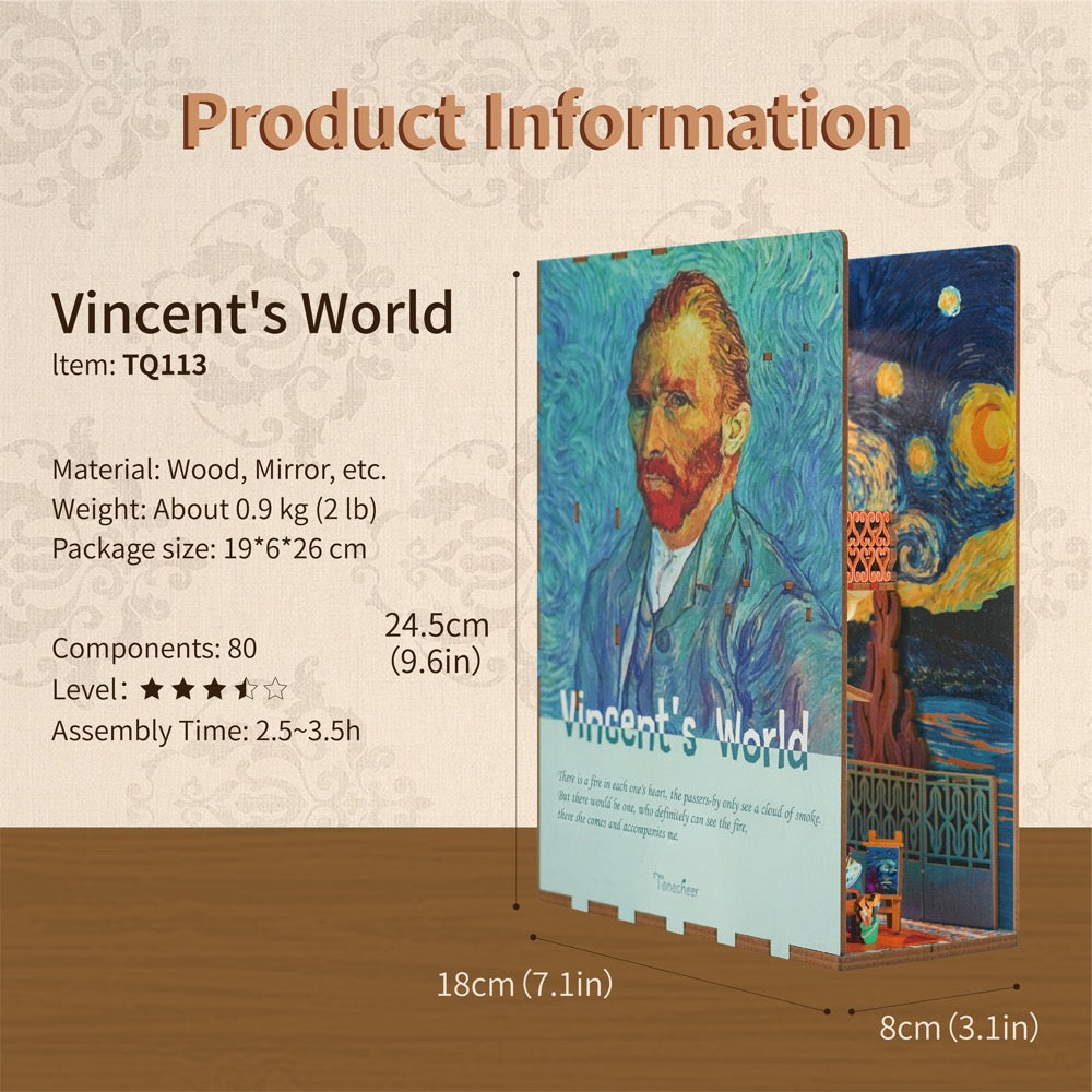 Tonecheer Vincent's World Book Nook 6971683351137