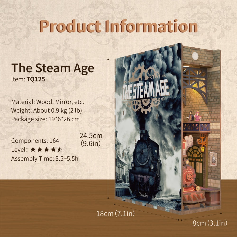 Tonecheer The Steam Age Book Nook