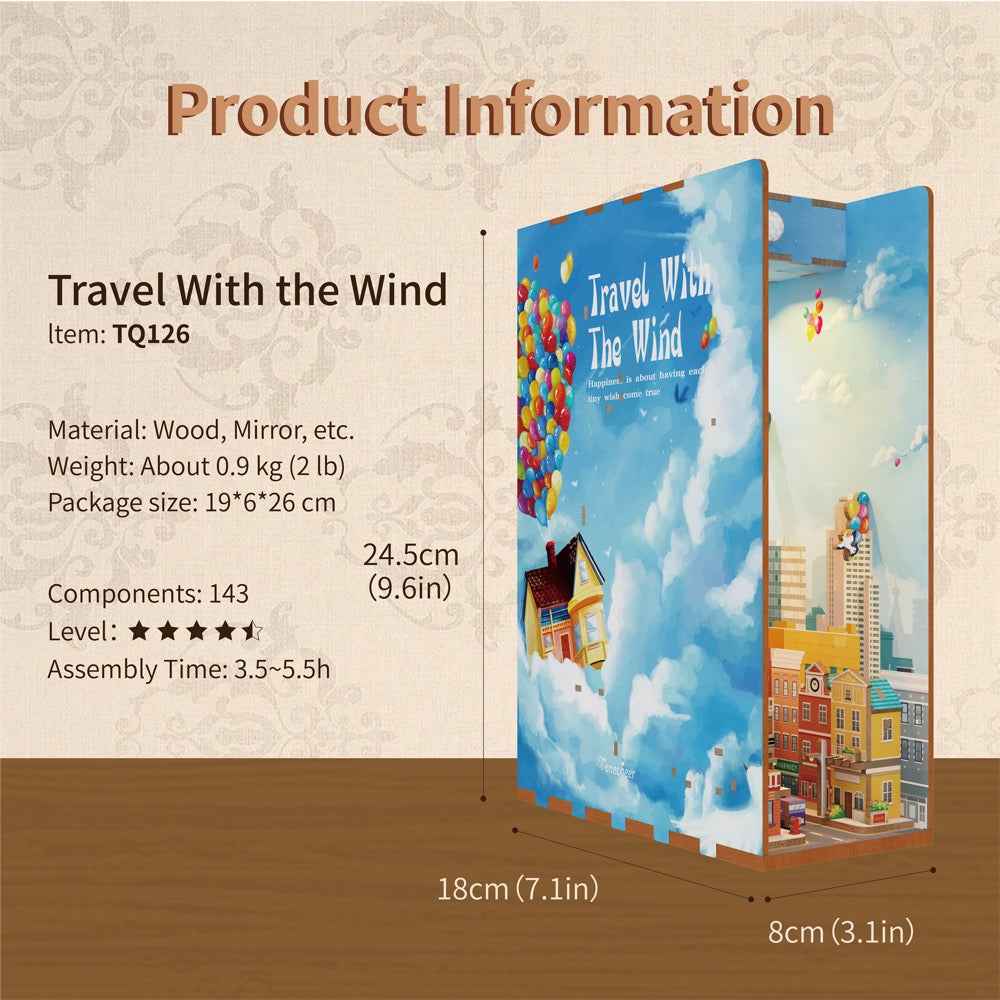 Tonecheer Travel With The Wind Book Nook