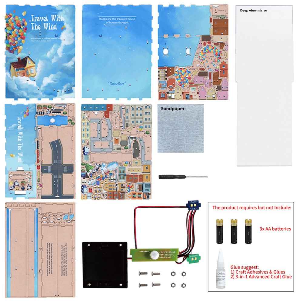 Tonecheer Travel With The Wind Book Nook