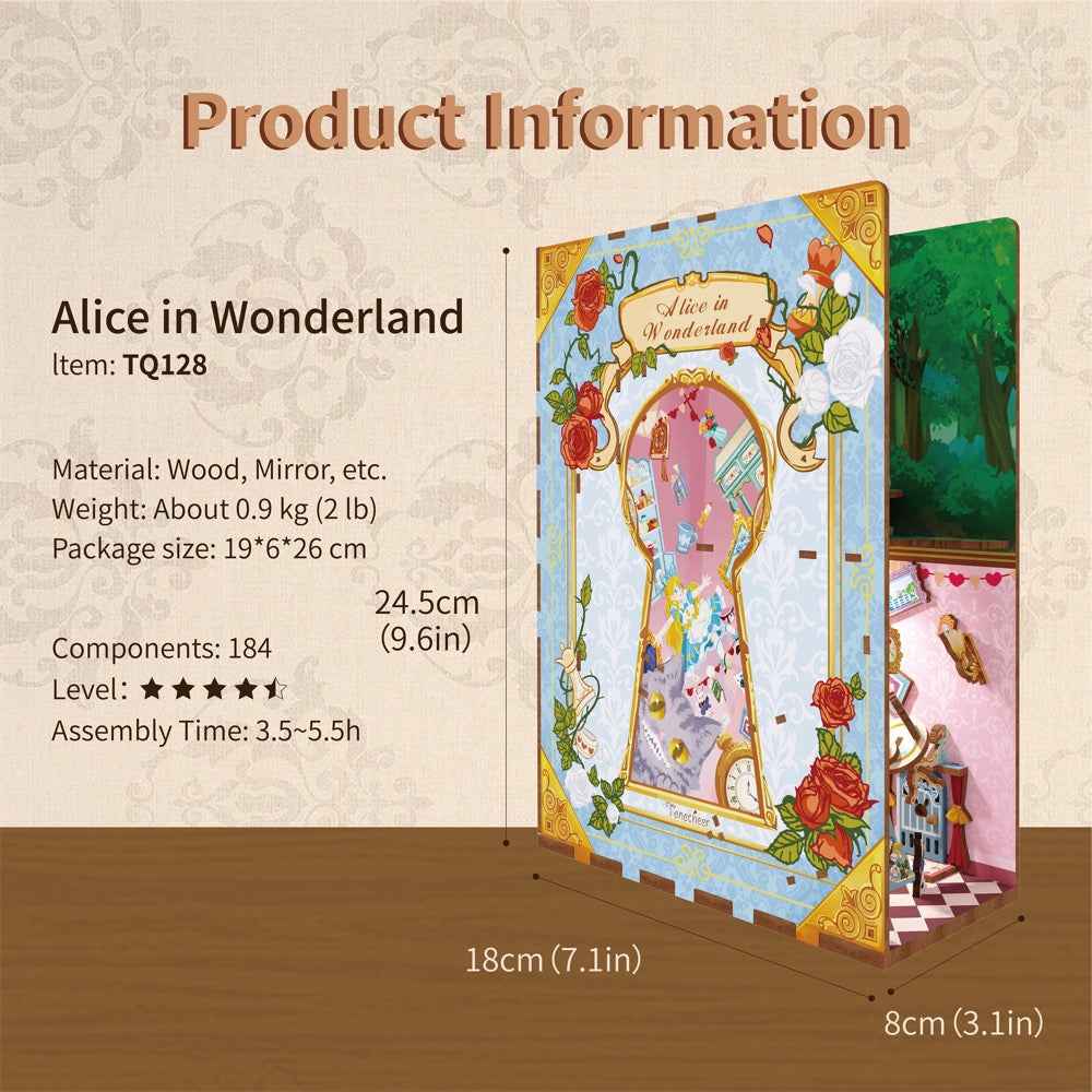Tonecheer Alice In Wonderland Book Nook