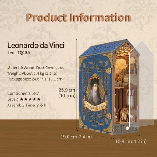 Tonecheer Leonardo da Vinci Book Nook