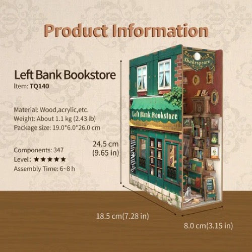 Tonecheer Left Bank Bookstore Book Nook