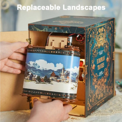 Tonecheer Infinity Train Cabin European Travels Book Nook