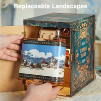 Tonecheer Infinity Train Cabin European Travels Book Nook