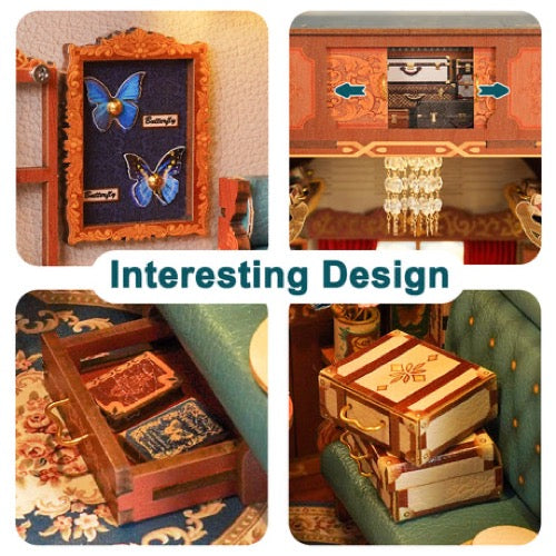 Tonecheer Infinity Train Cabin European Travels Book Nook