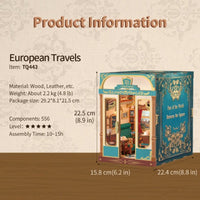Tonecheer Infinity Train Cabin European Travels Book Nook