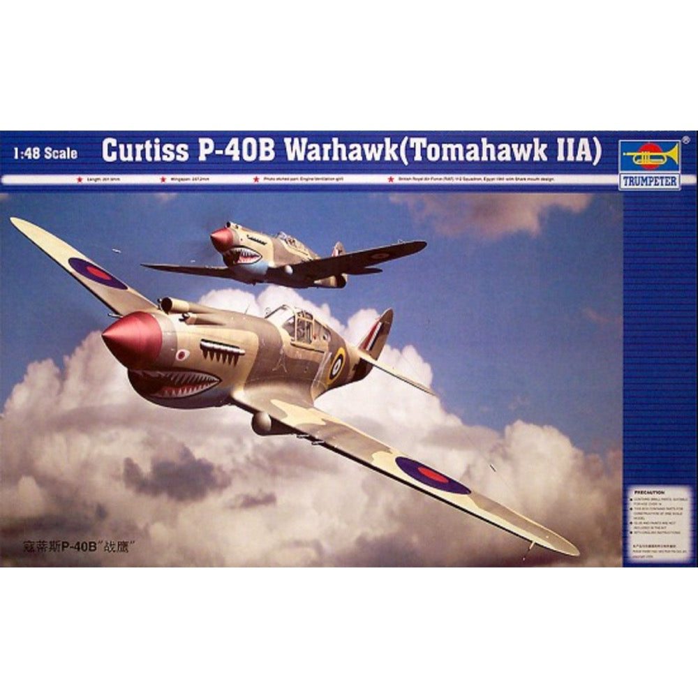 Trumpeter 02807 1/48 Curtiss P-40B Warhawk (Australian Decals incl)