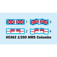 Trumpeter 05363 1/350 HMS Colombo C-class Light Cruiser Plastic Model Kit 9580208053639