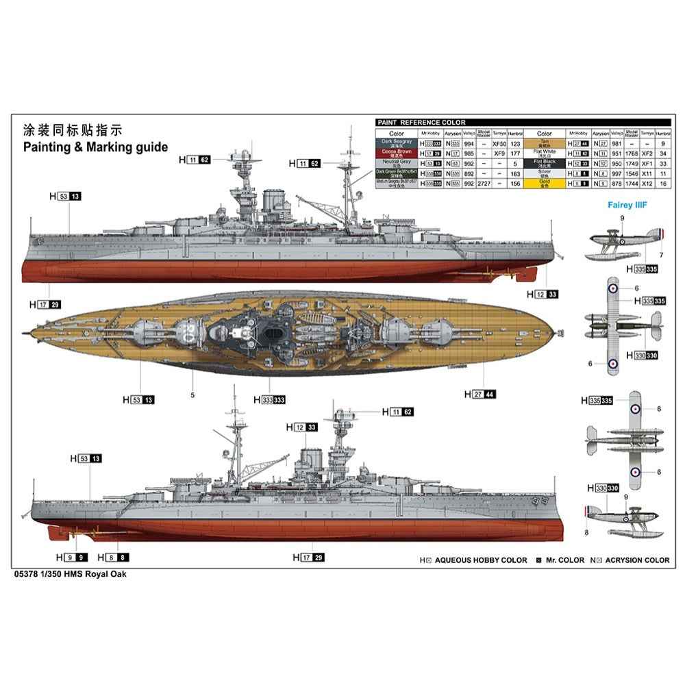 Trumpeter 1/350 HMS Royal Oak Plastic Model Kit