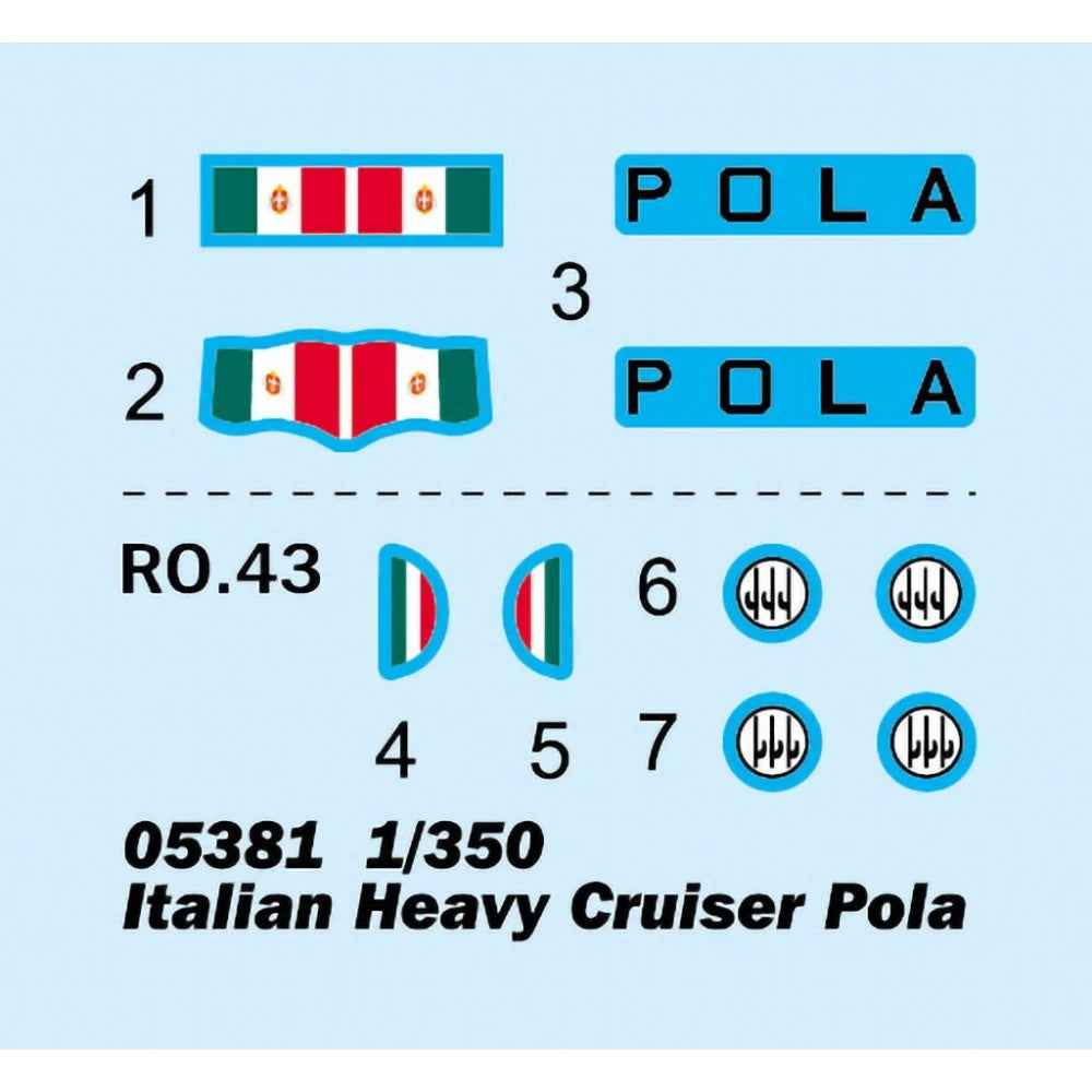 Trumpeter 1/350 Italian Heavy Cruiser Pola Plastic Model Kit