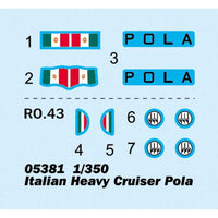 Trumpeter 1/350 Italian Heavy Cruiser Pola Plastic Model Kit