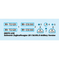 Trumpeter 09575 1/35 Schwerer Zugkraftwagen 18 t Sd.Kfz.9 Artillery Version 9580208095752