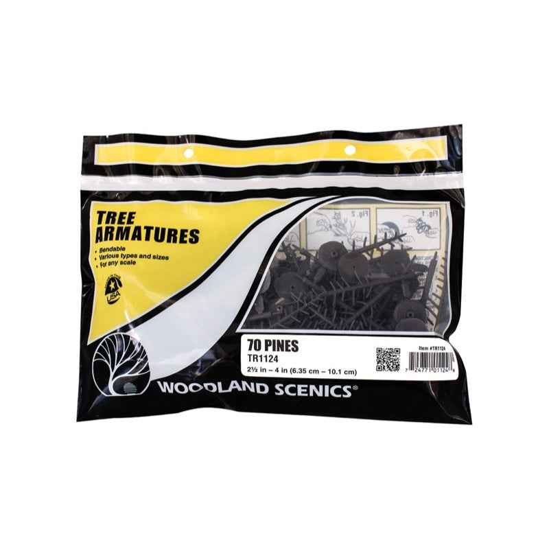 Woodland Scenics TR1124 2 1/2in - 4in Pine Tree Armatures