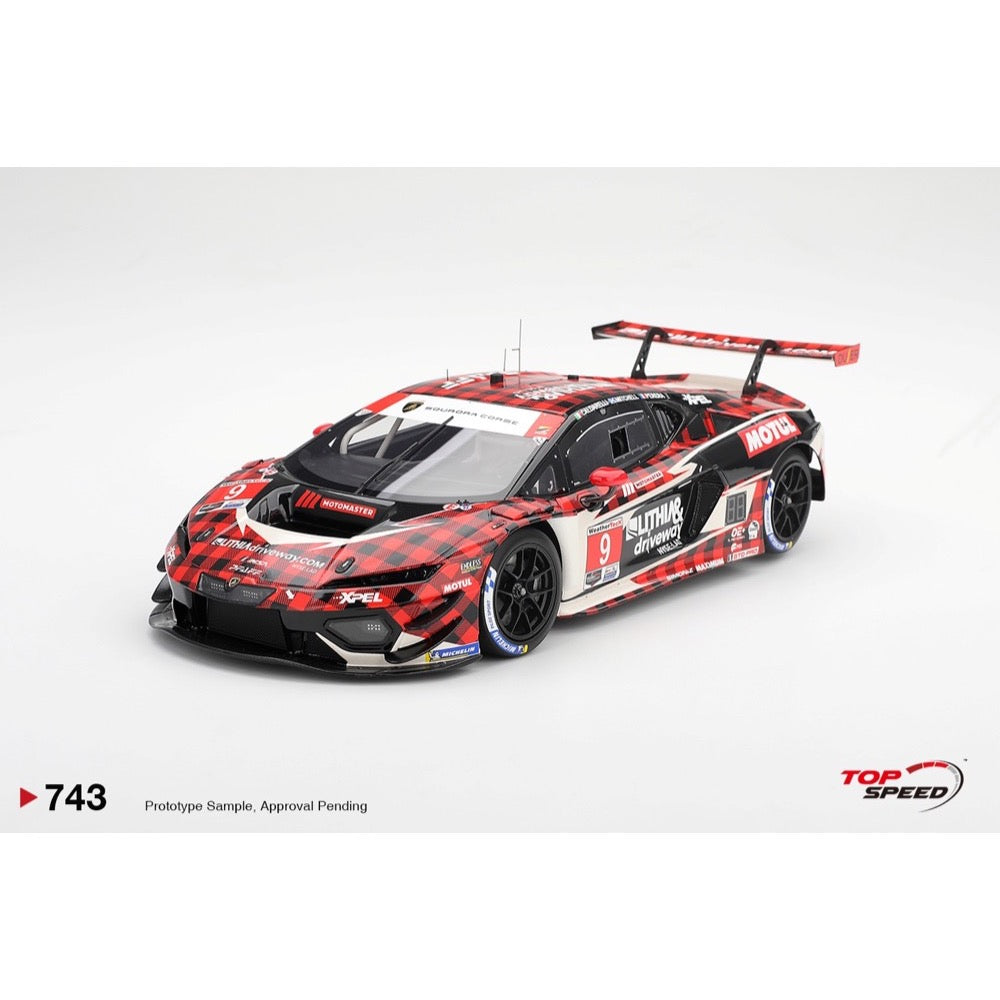 Top Speed 1/18 Lamborghini Temerario GT3 No.9 Pfaff Motorsports 2026 IMSA Sebring 12 Hrs