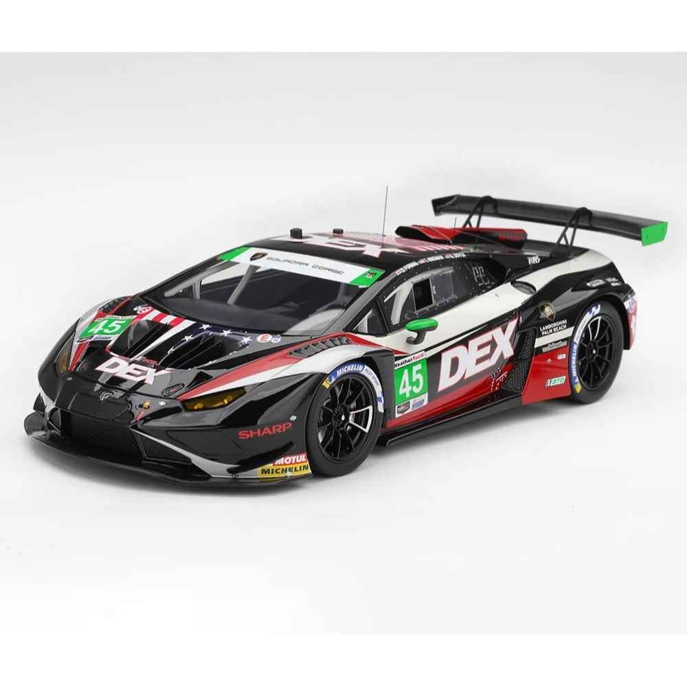 Top Speed 1/18 Lamborghini Huracan GT3 EVO2 No.45 DEX Wayne Taylor Racing 2026 IMSA Laguna Seca Class Winner