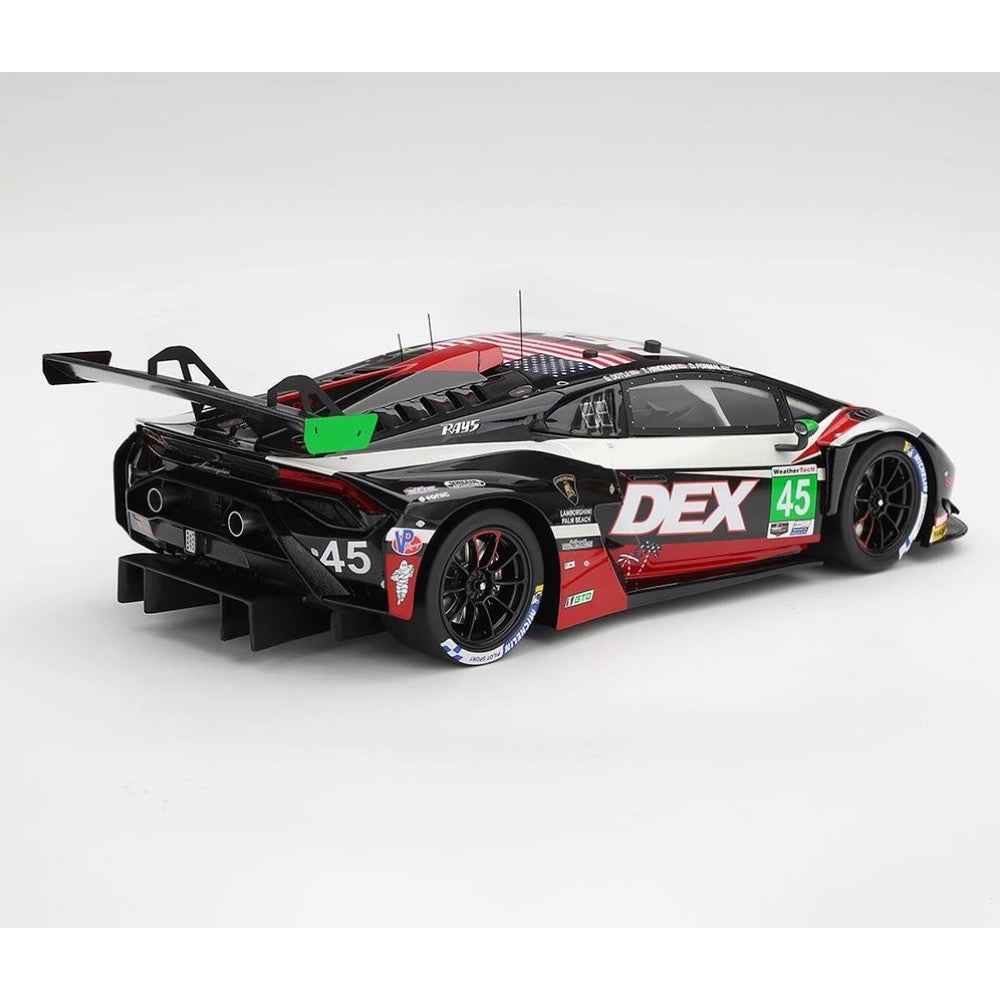 Top Speed 1/18 Lamborghini Huracan GT3 EVO2 No.45 DEX Wayne Taylor Racing 2026 IMSA Laguna Seca Class Winner