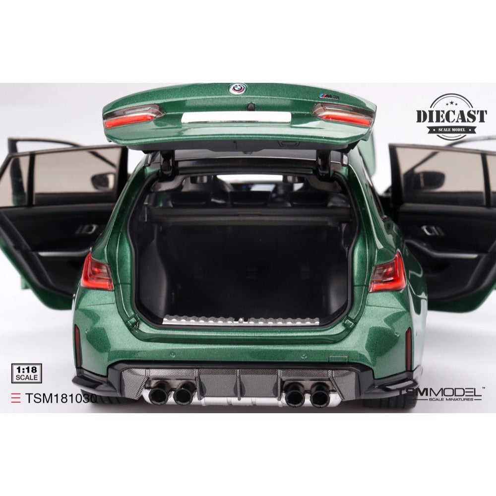 TSM Model BMW M3 Touring M Isle of Man Green Metallic Diecast with Opening Parts