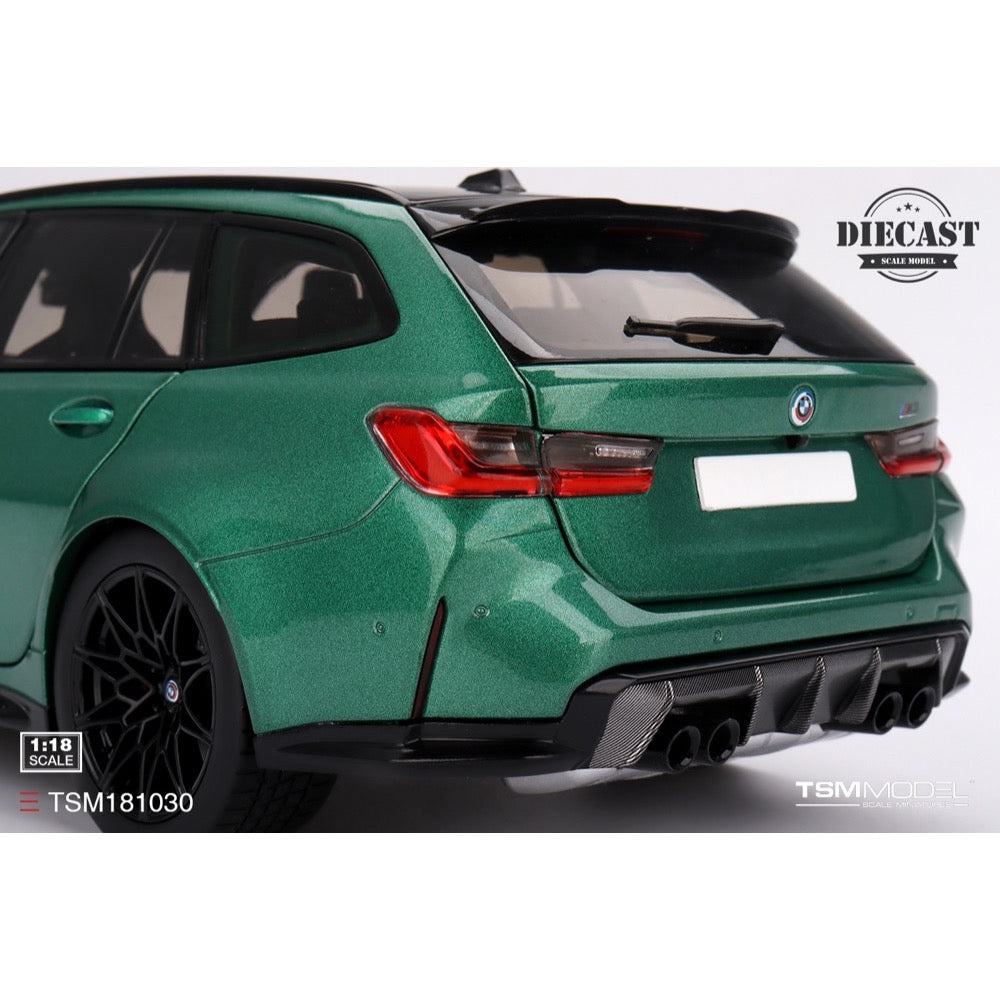 TSM Model BMW M3 Touring M Isle of Man Green Metallic Diecast with Opening Parts