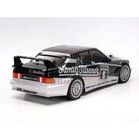 Tamiya 47525 1/10 1991 Mercedes-Benz 190 E 2.5-16 EVO II RC Car Kit with Blasil Black/Silver Painted Body (TT-02)