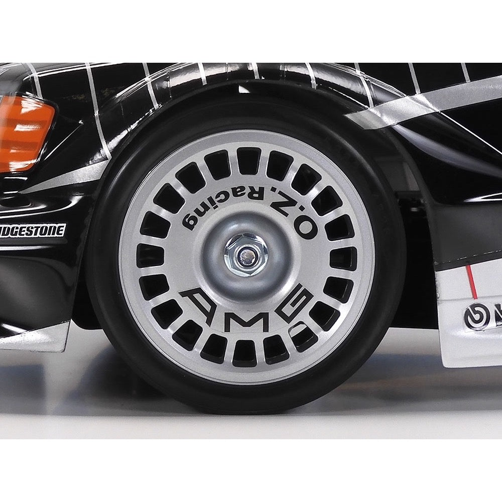 Tamiya 47525 1/10 1991 Mercedes-Benz 190 E 2.5-16 EVO II RC Car Kit with Blasil Black/Silver Painted Body (TT-02)