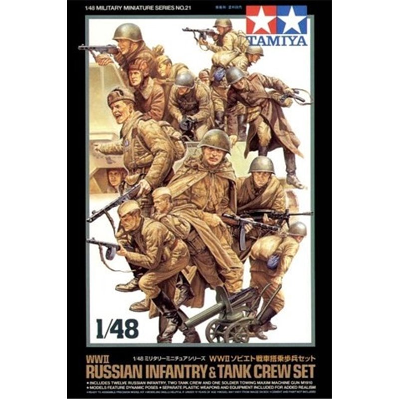 Tamiya 32521 1/48 WWII Russian Infantry and Tank Crew