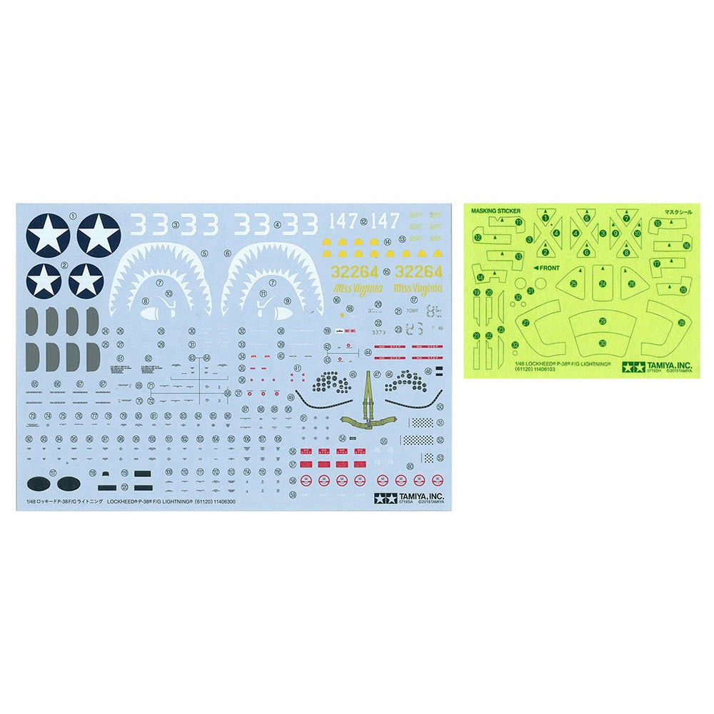 Tamiya 61120 1/48 Lockheed P-38 F/G Lightning