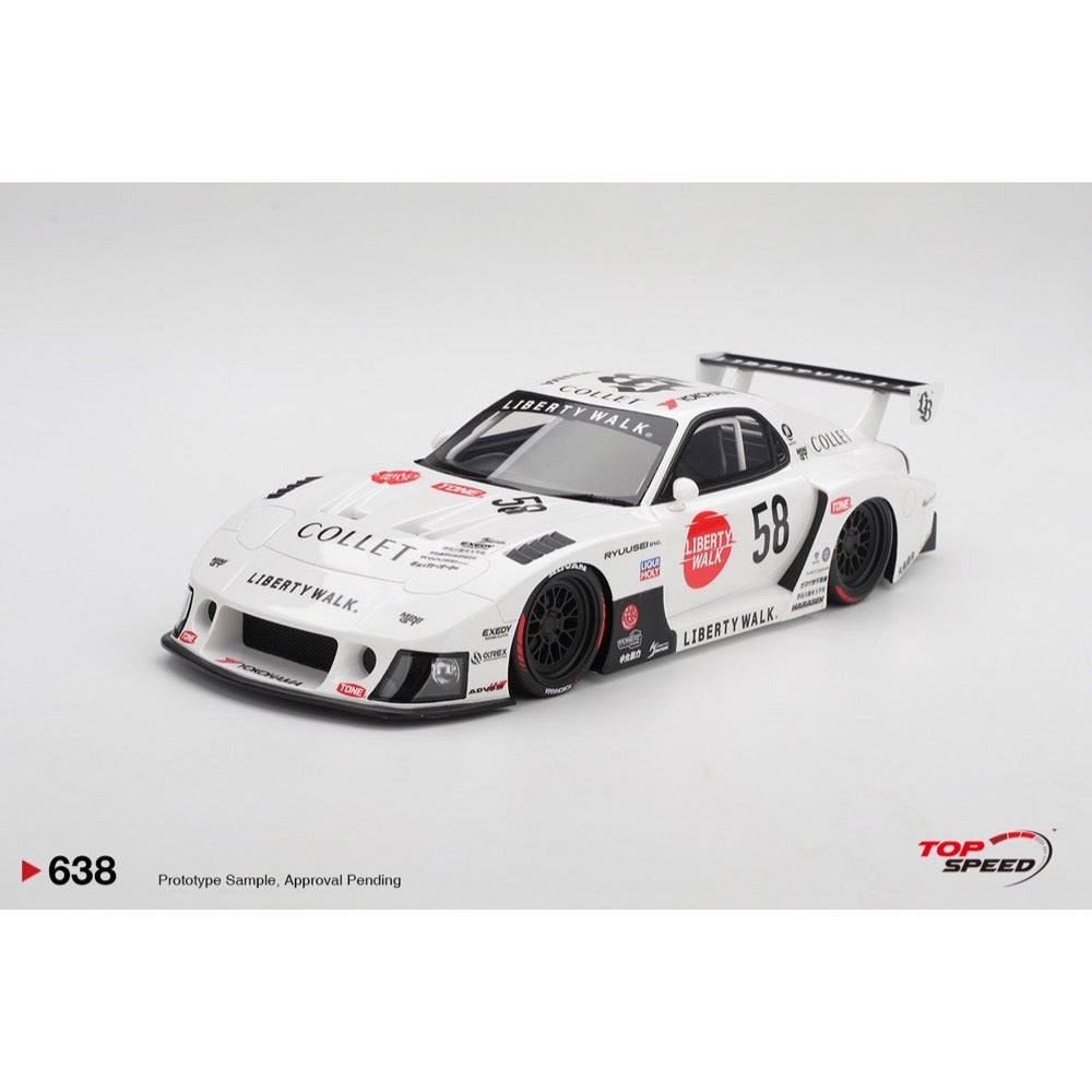 Top Speed 1/18 MAZDA RX-7 LB-Hinomaru