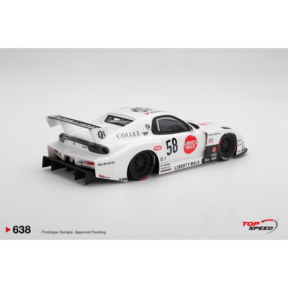 Top Speed 1/18 MAZDA RX-7 LB-Hinomaru